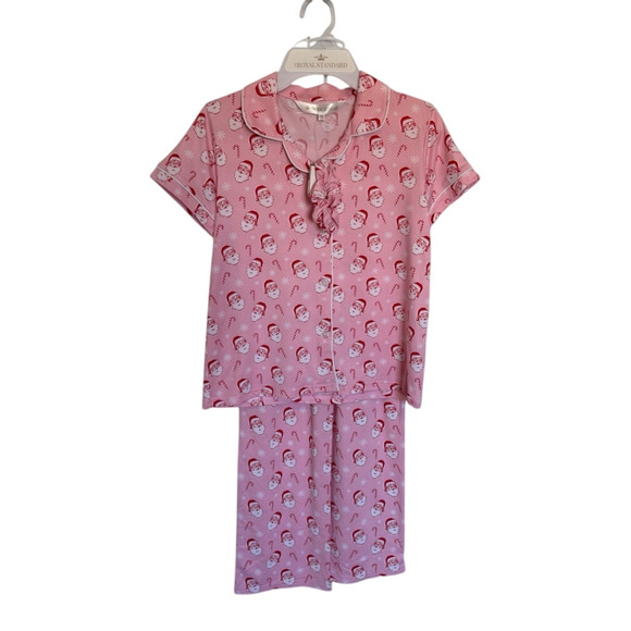 The Royal Standard Girl's Large 10-12 Candy Cane Cutie Shirt Pants Scrunchie Set - Picture 4 of 7